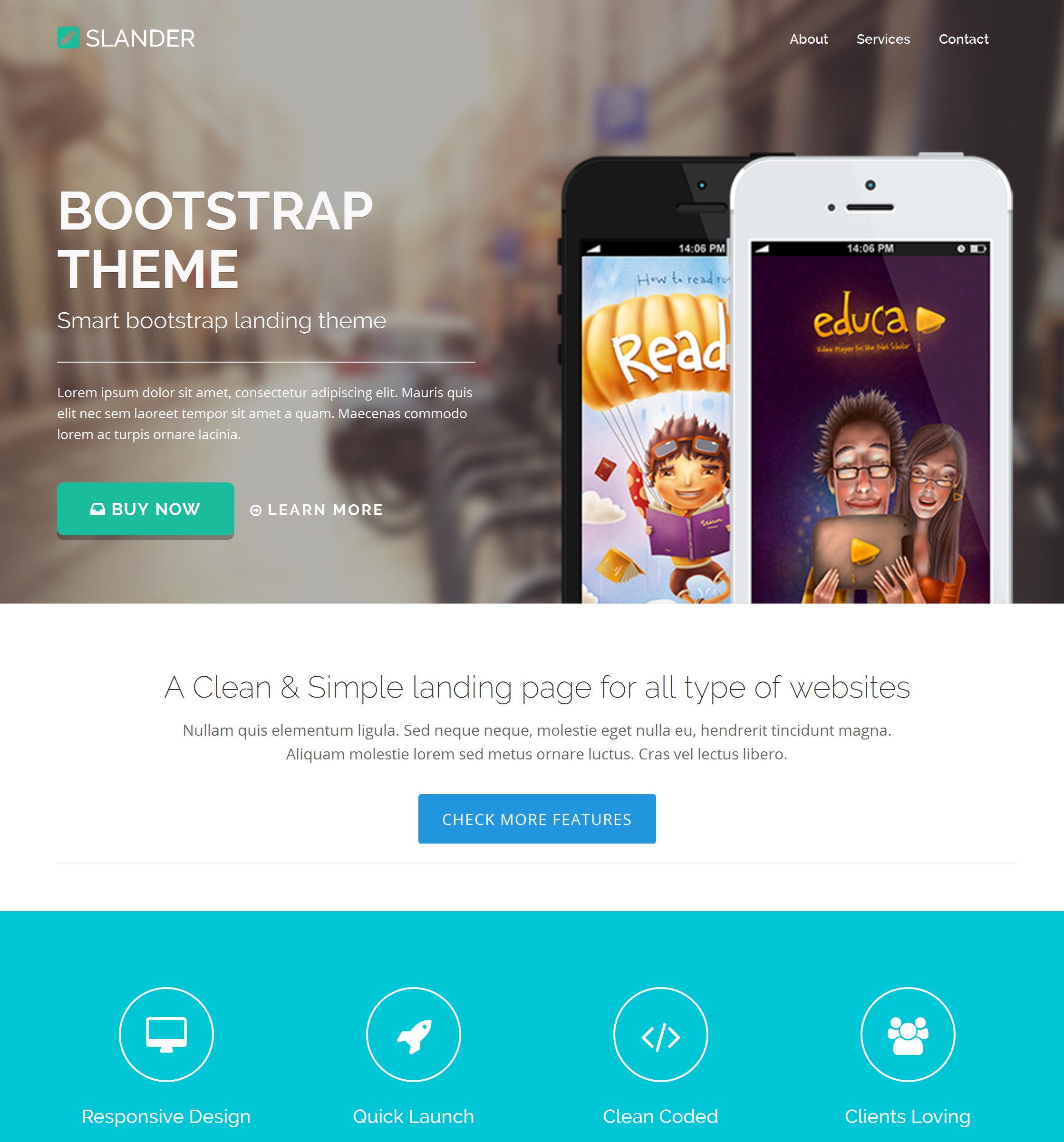 HTML Bootstrap Coming Soon Theme
