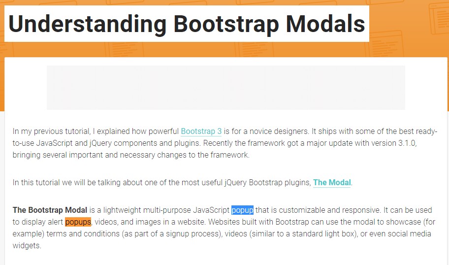  One more  handy  post  relating to Bootstrap Modal Popup