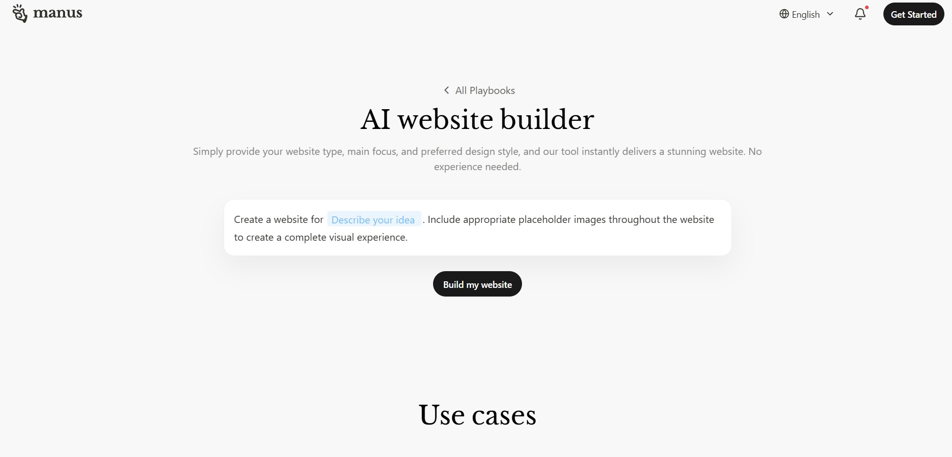 Manus AI Website Builder